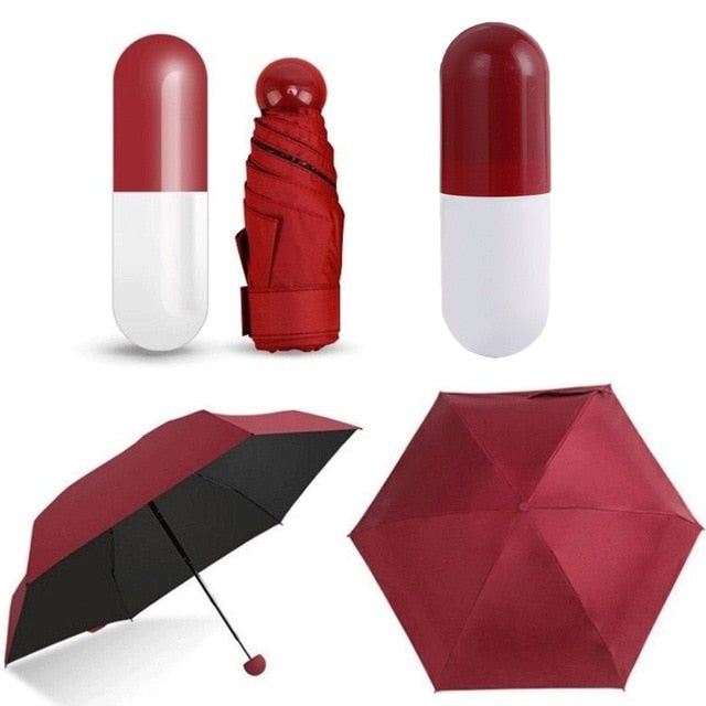 Mini Folding Capsule Small Umbrella With Pill Package Box π¨π³