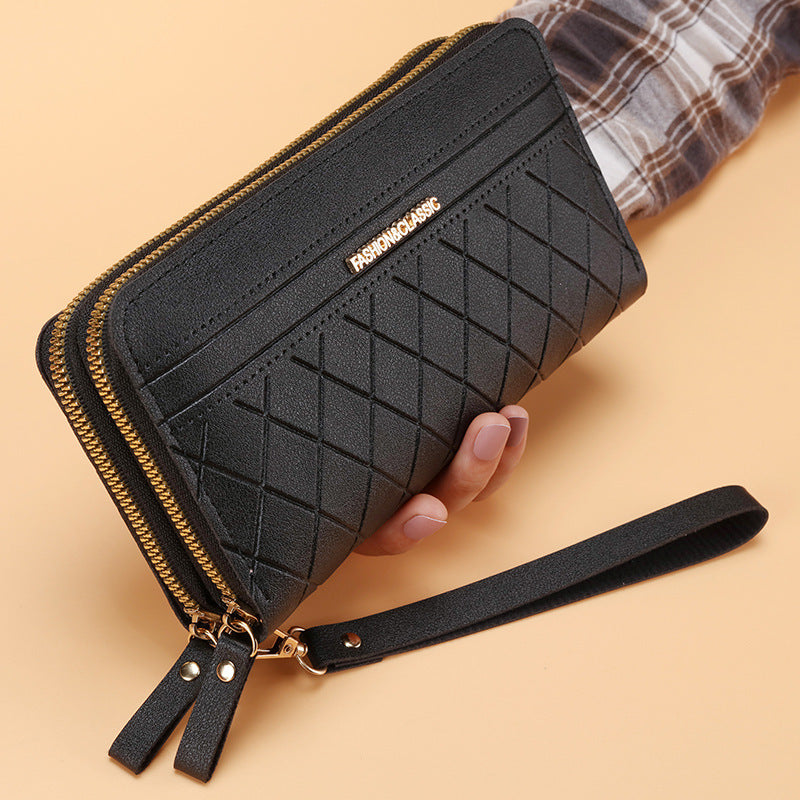Women's Simple Double Zipper Multiple Card Slots Long Wallet 🇨🇳