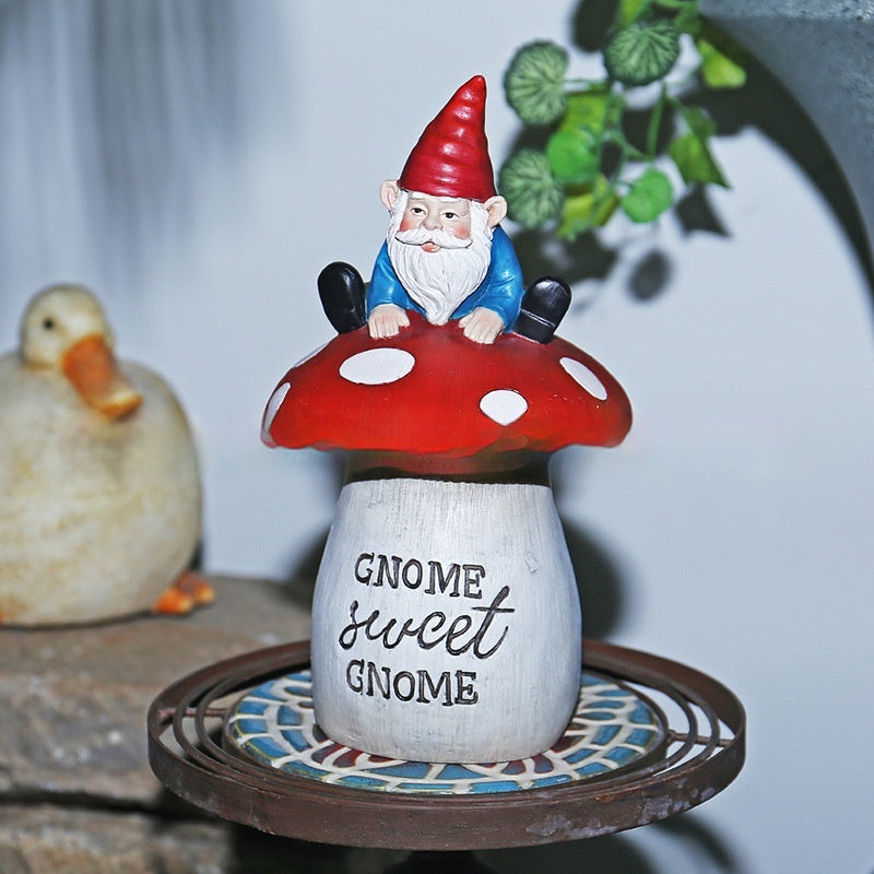 Garden Sitting Mushroom Decoration Garden Courtyard Elf Sculpture Landscape Decorations 🇨🇳