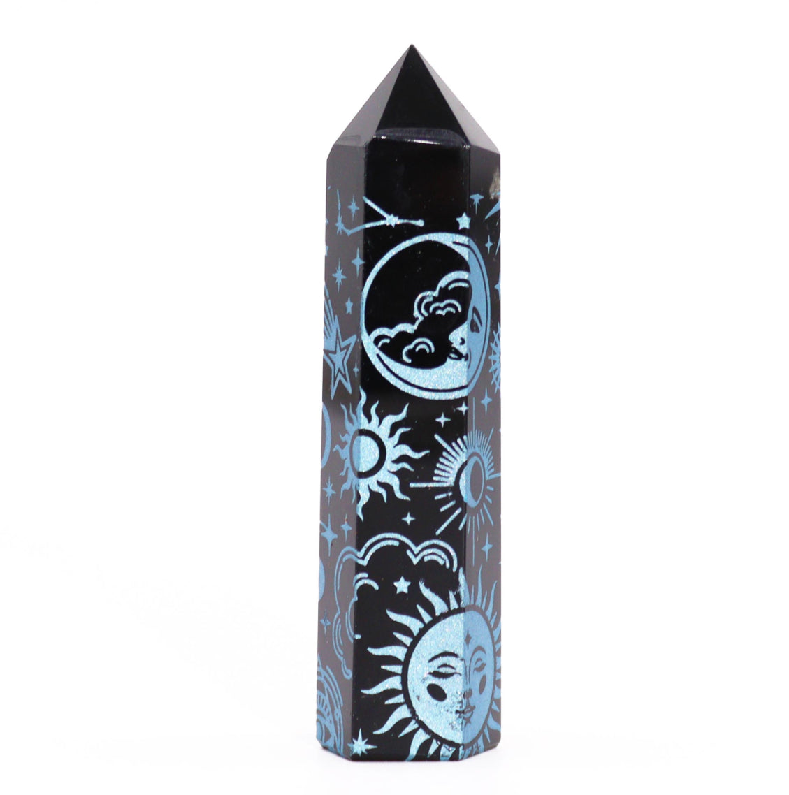 Black Obsidian Points - Mystic Story - Sky Blue 🇬🇧
