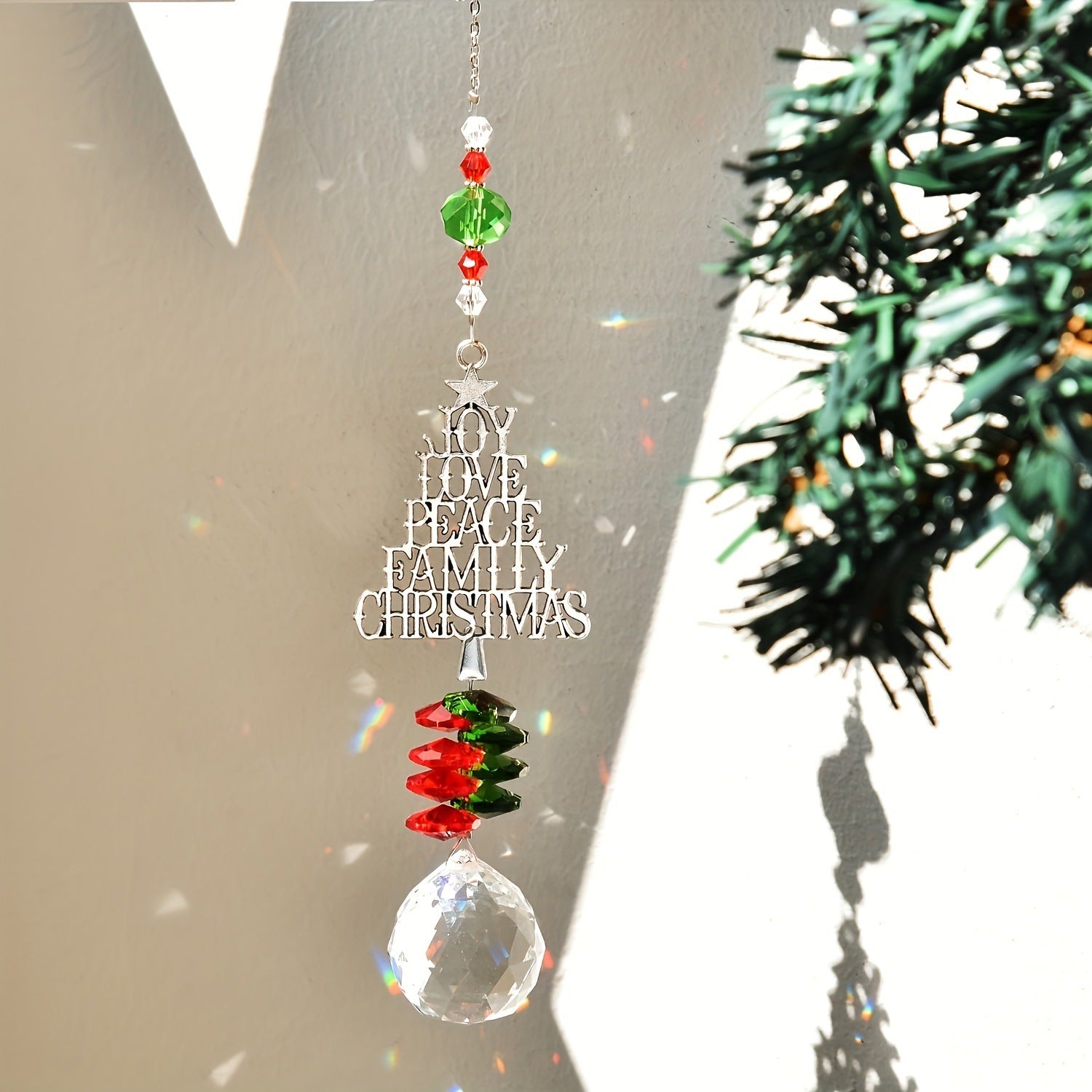Christmas Sun Catcher Crystal Christmas Tree Pendant 🇨🇳
