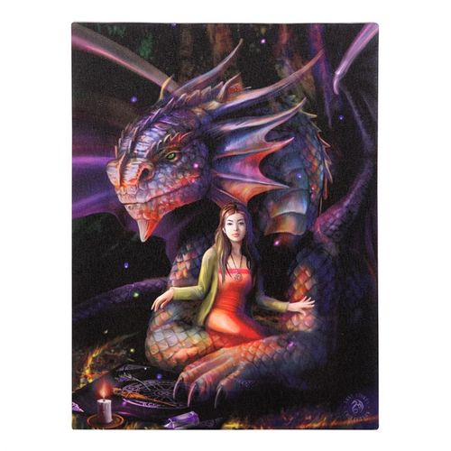 19x25cm Spirit Dragon Canvas Plaque by Anne Stokes 🇬🇧