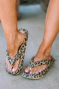 Leopard Print Thick Sole Flip Flops 🇨🇳