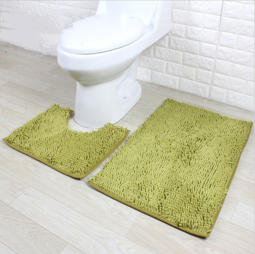 Encrypted Chenille Plush Carpet Bathroom Two-piece Floor Mat 🇨🇳