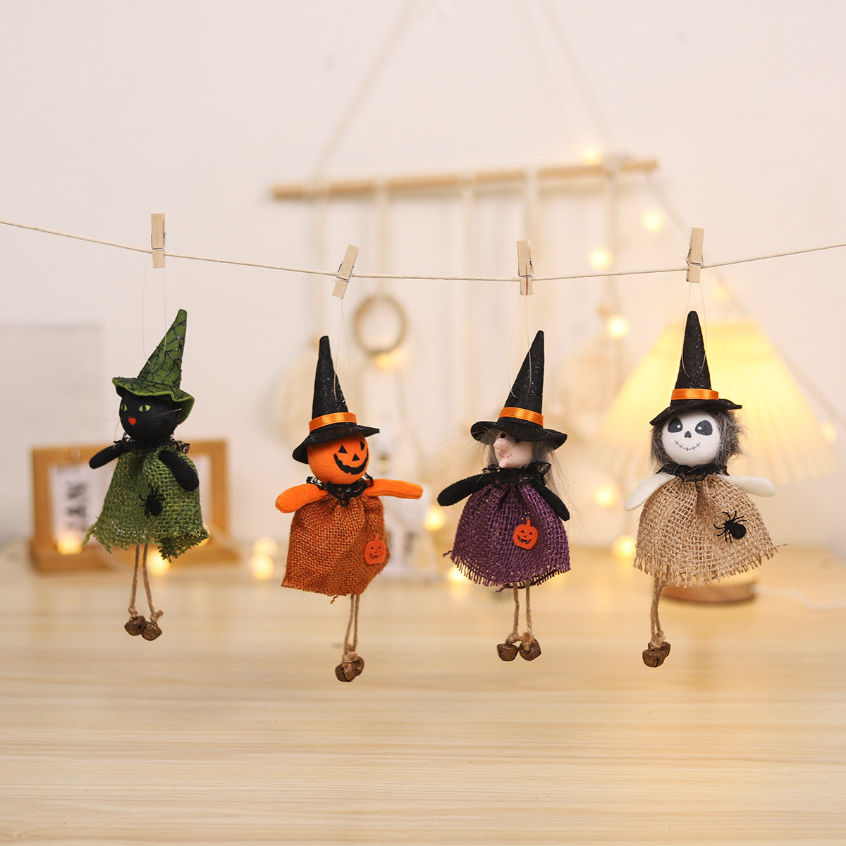 Cartoon Linen Elf Pumpkin Doll Halloween Decoration Pendant 🇨🇳