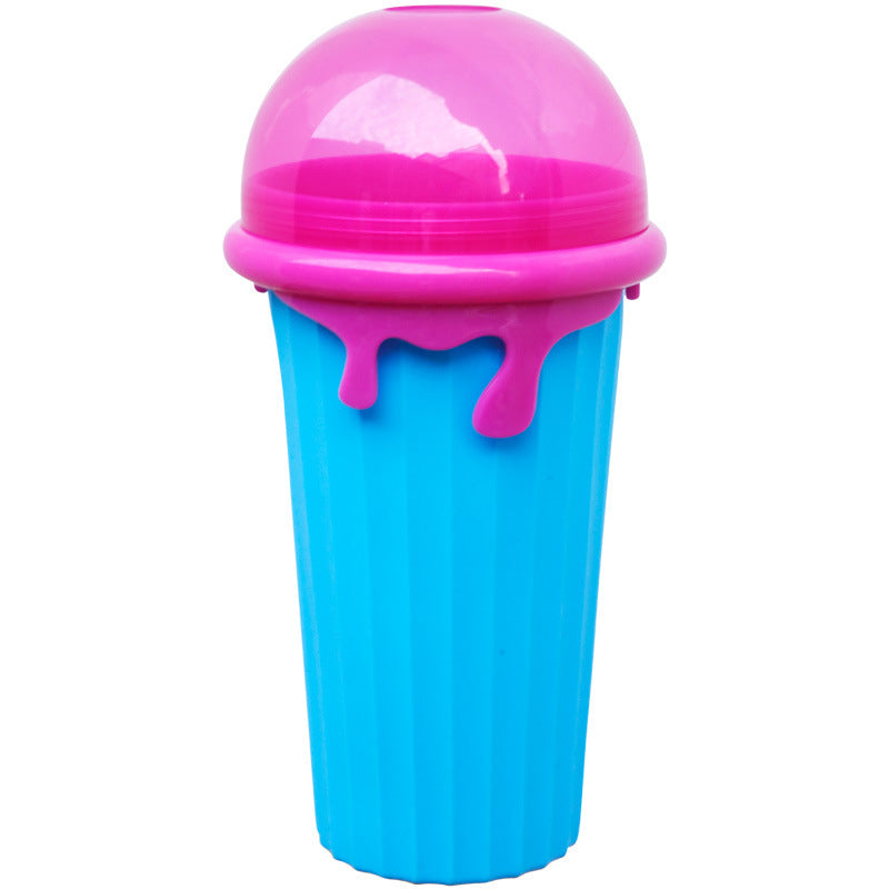 500ml Large Capacity Slushy Cup Summer Squeeze Homemade Juice Water Bottle Quick-Frozen Smoothie Sand Cup Pinch Fast Cooling Magic Ice Cream Slushy Maker Beker Kitchen Gadgets 🇨🇳