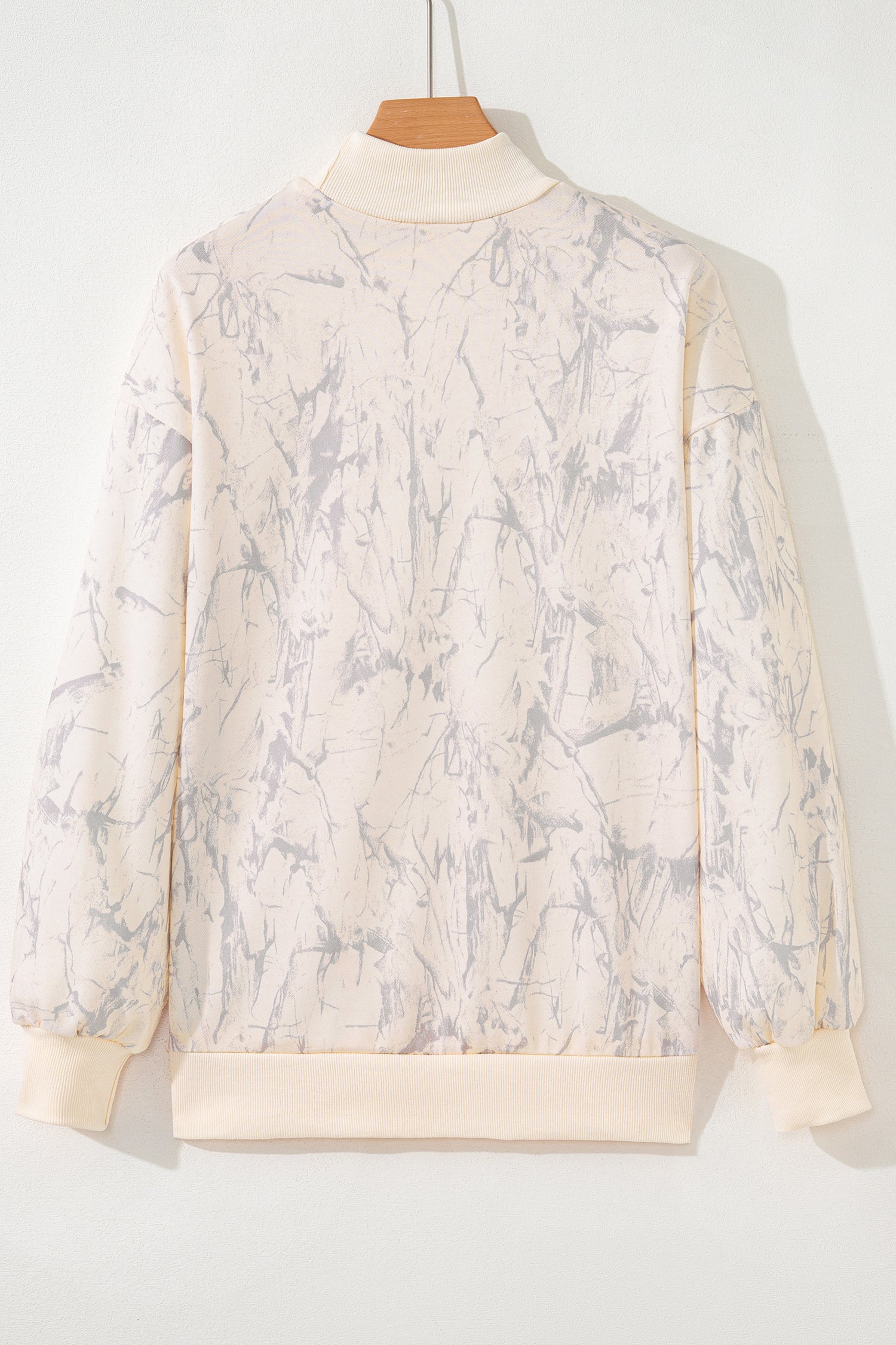 Khaki Camo Mock Neck Baggy Sweatshirt 🇺🇸