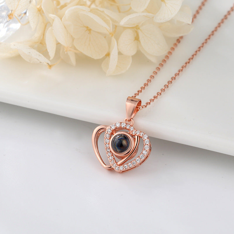 Language I Love You Love Heart-shaped Projection Necklace 🇨🇳