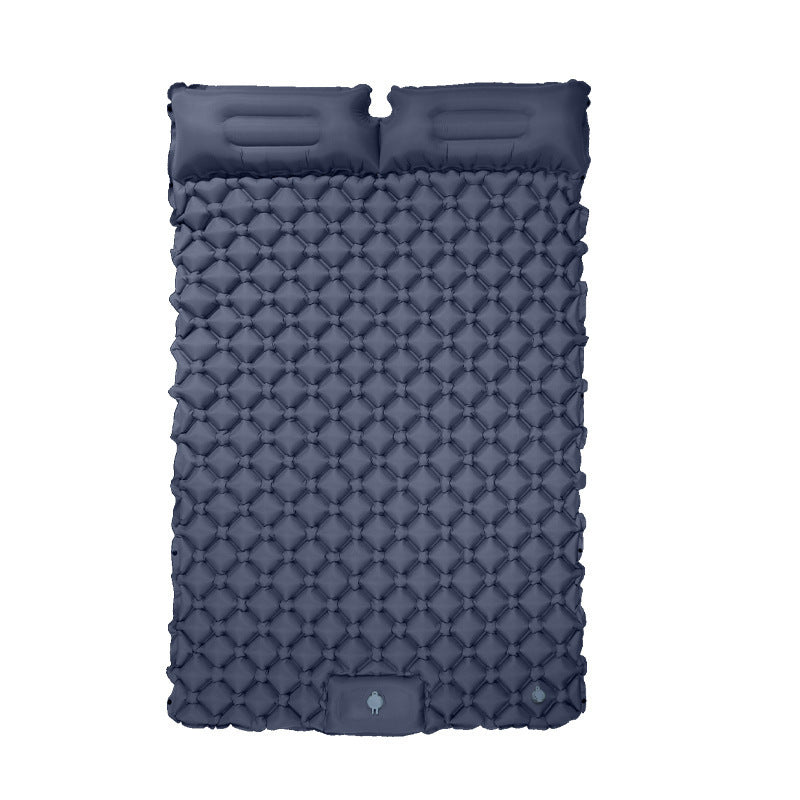 Outdoor double inflatable sleeping pad – with built-in pillow & pump, for camping, backpacking, hiking 🇨🇳