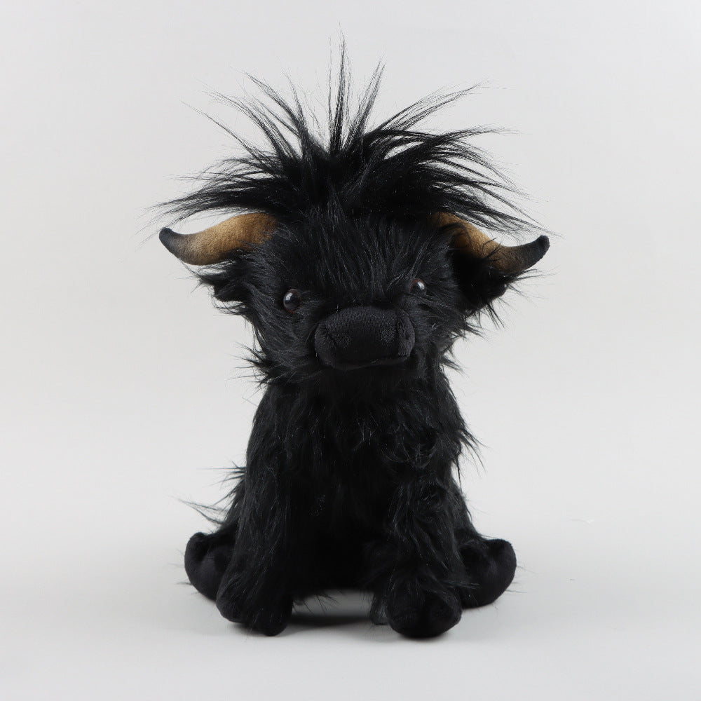 Highland Cow plush toy simulation long haired cow figurine 🇨🇳
