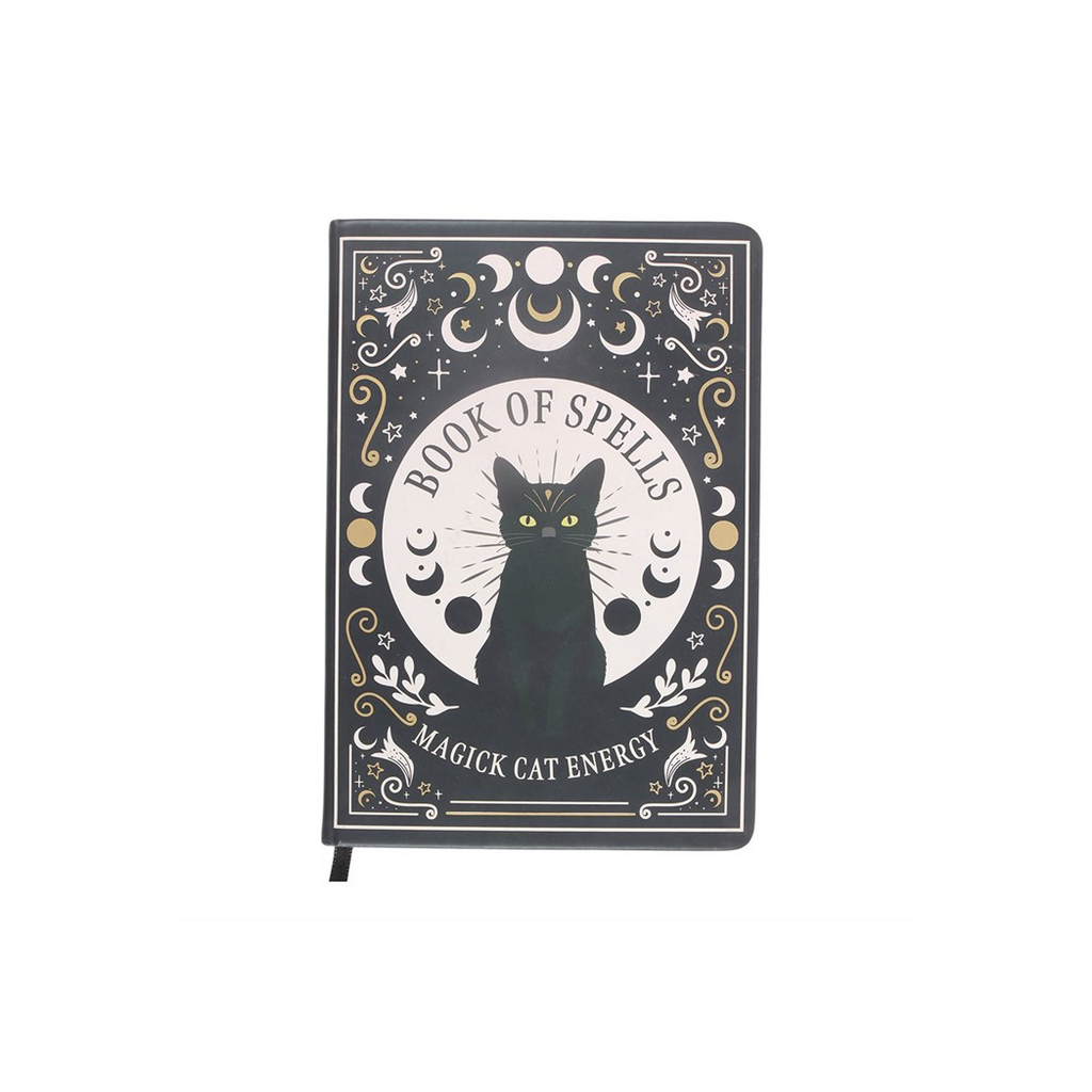 Black Cat Magick Book of Spells A5 Notebook with Pen 🇬🇧