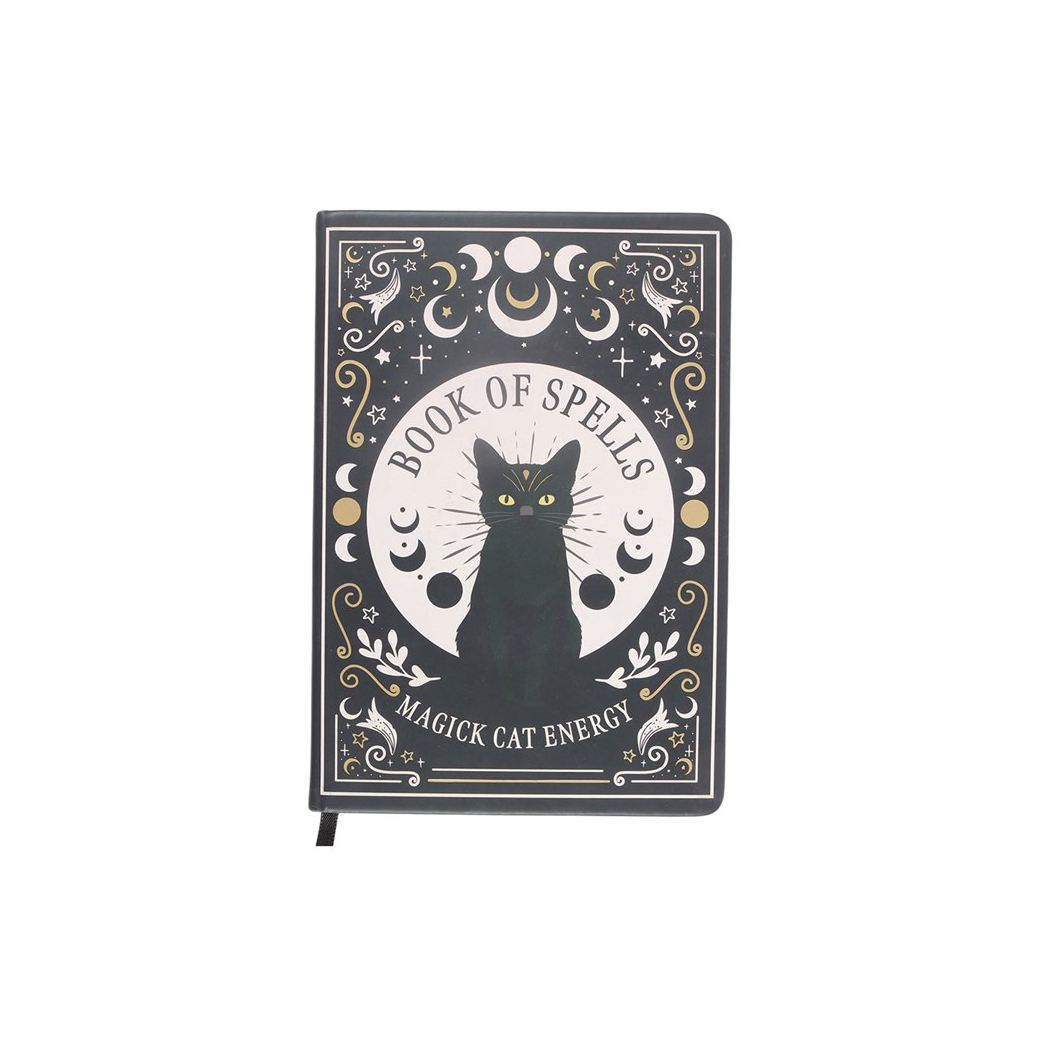 Black Cat Magick Book of Spells A5 Notebook with Pen 🇬🇧