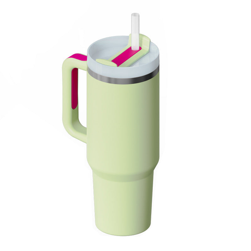 40 Oz Tumbler With Handle Straw Insulated, Stainless Steel,Spill Proof, Vacuum insulated With Lid Tapered 🇨🇳