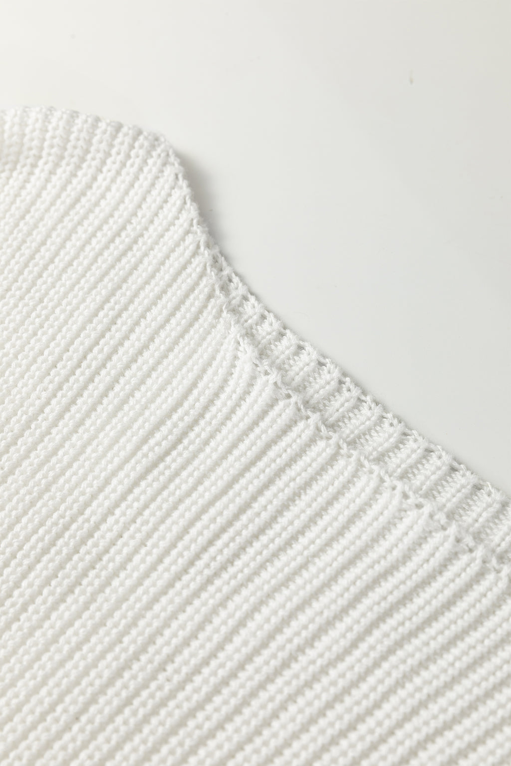 White Asymmetric Neck Drop Shoulder Baggy Slouchy Sweater 🇺🇸