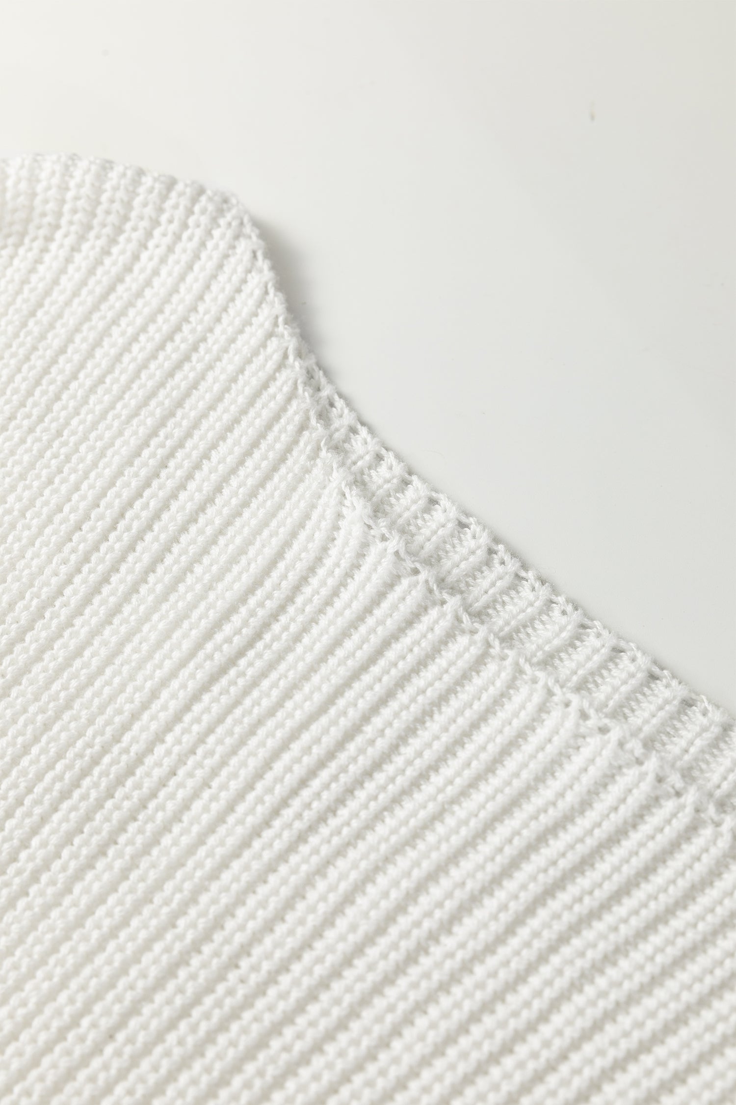 White Asymmetric Neck Drop Shoulder Baggy Slouchy Sweater 🇺🇸