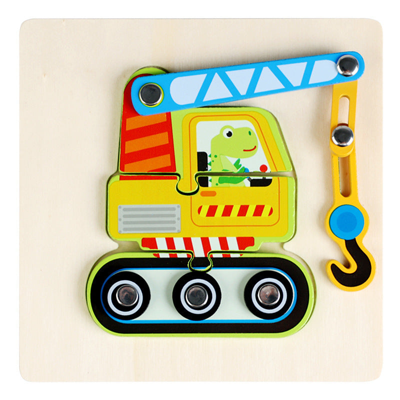 Children Early Childhood Education Develop Wooden Traffic Puzzle Toys 🇨🇳