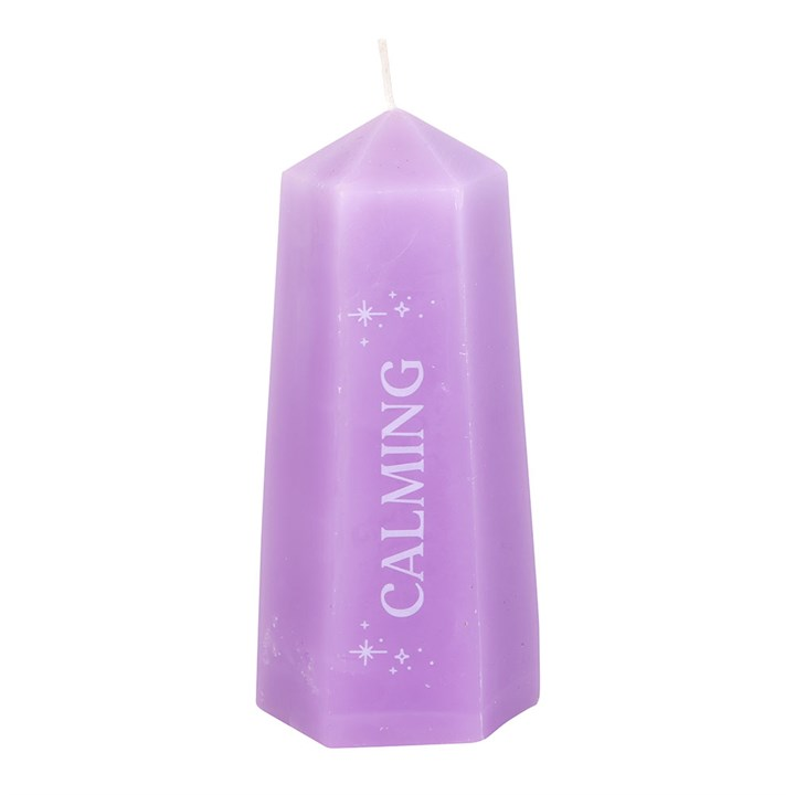 Calming Crystal Candle with Rough Amethyst 🇬🇧