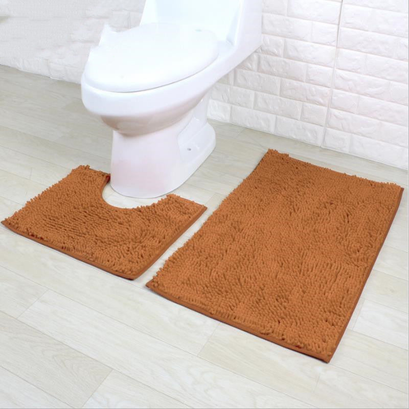 Encrypted Chenille Plush Carpet Bathroom Two-piece Floor Mat 🇨🇳