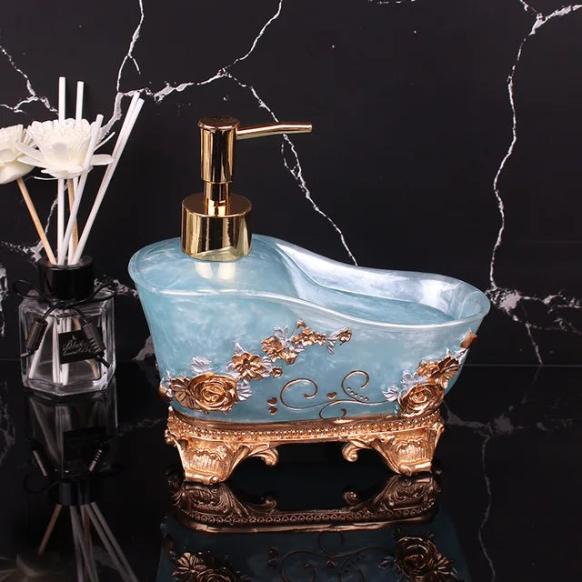 Liquid Soap Bottle Resin Bathtub Shape Bathroom Sanitizer Bottle 🇨🇳