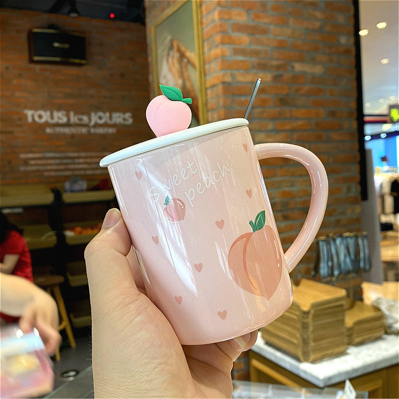 Love Mug With Lid Spoon Mug Ceramic  🇨🇳