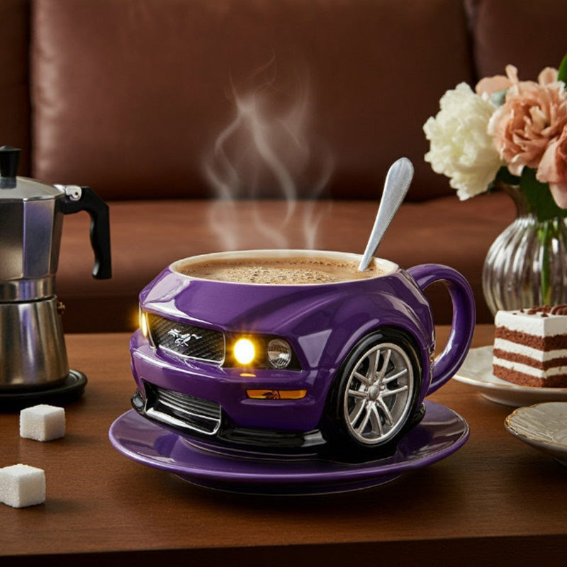 Car-Shaped Stainless Steel Coffee Mug – Handmade, Durable, Novelty Office Cup, Ideal Gift for Car Fans 🇨🇳