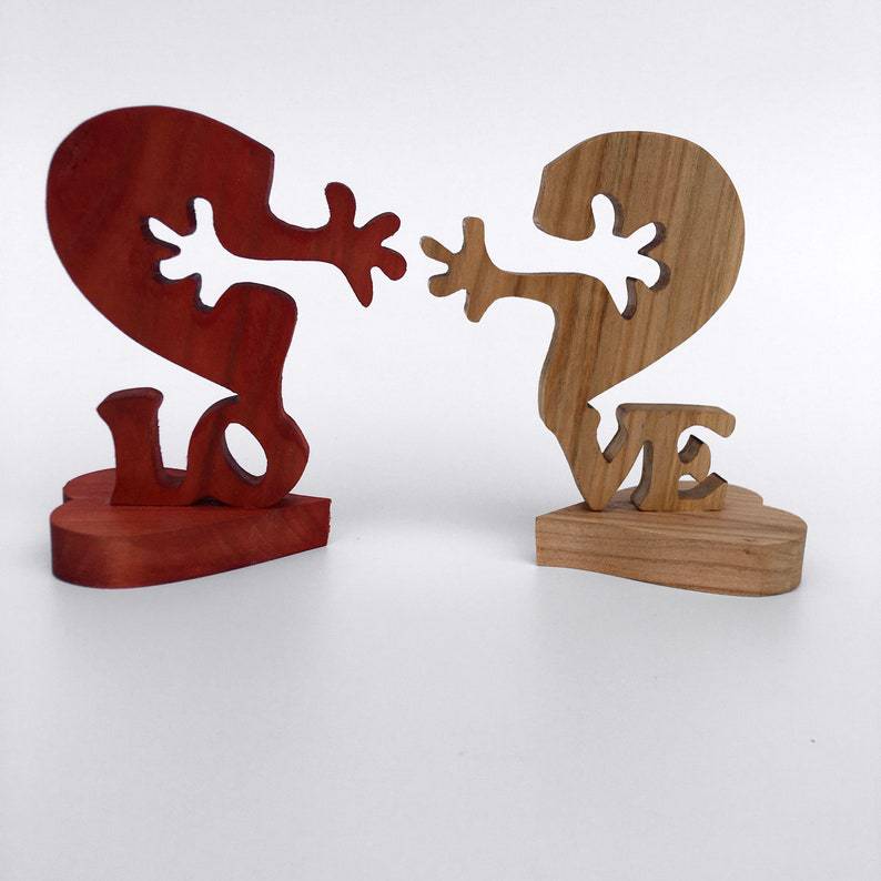 Wooden Heart Love Desktop Ornament Wooden Decoration 🇨🇳