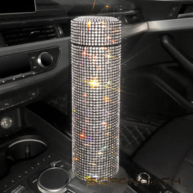 Bling Rhinestone Thermos Insulated Double Wall Stainless Steel Water Bottle 🇨🇳