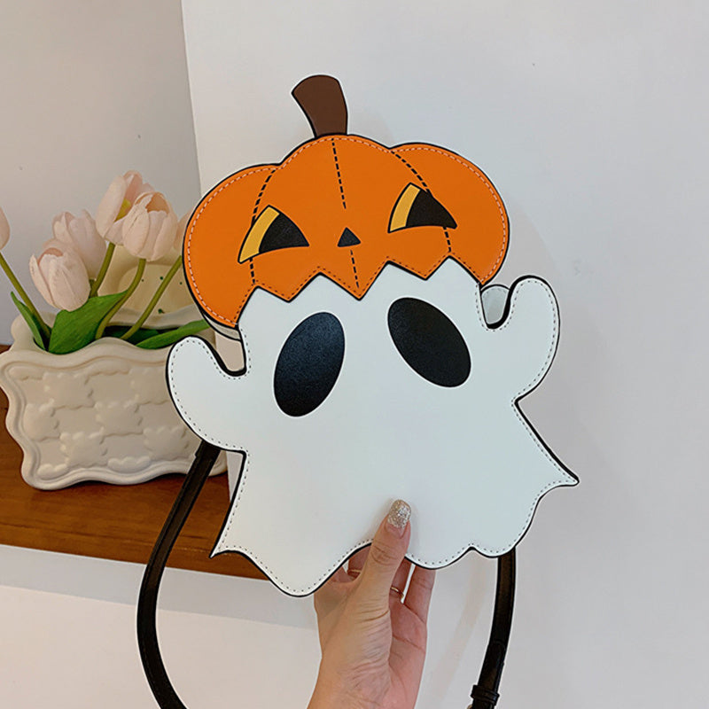 Halloween Shouder Bags Creative 3D Cartoon Pumpkin Ghost Design Cute Bags Women Cell Phone Purses Novelty Personalized Candy Crossbody Bags 🇨🇳