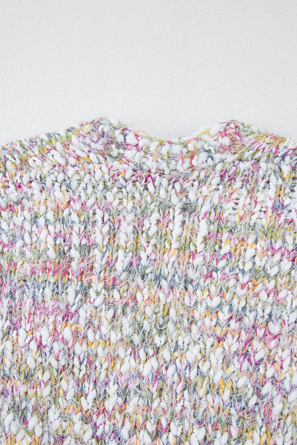 Yellow Multicolor Confetti Open Front Knit Cardigan 🇨🇳