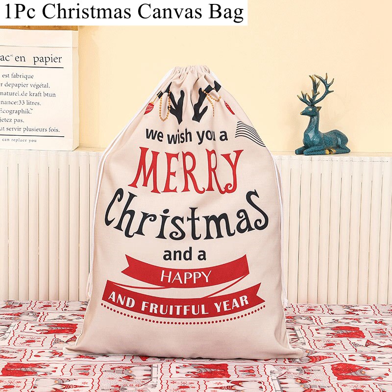 70/60CM Christmas Bag Christmas Double Drawstring Gift Bundle Bag 🇨🇳
