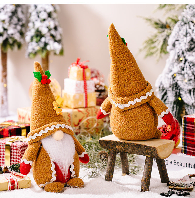 Khaki Gingerbread Man Knitted Doll Ornaments 🇨🇳
