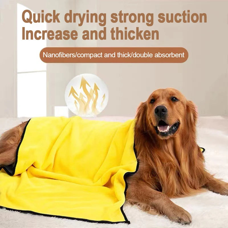 Quick-drying Towels for Pet/Dog/Cat Soft Fiber Towels Water-absorbent Bath Towel Convenient Pet Shop Cleaning Towel Pet Supplies 🇨🇳
