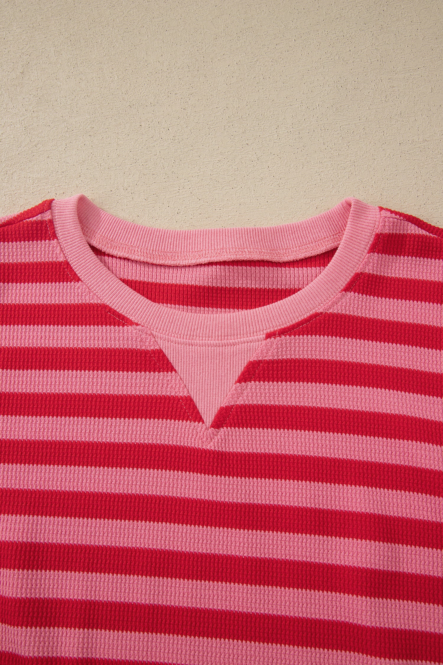 Red Stripe Puff Short Sleeve T Shirt Matching Shorts Set 🇺🇸