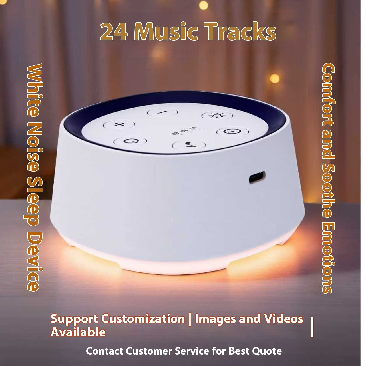 New 24 Soothing Music Baby Crying Induction Timing Warm Night Light 🇨🇳