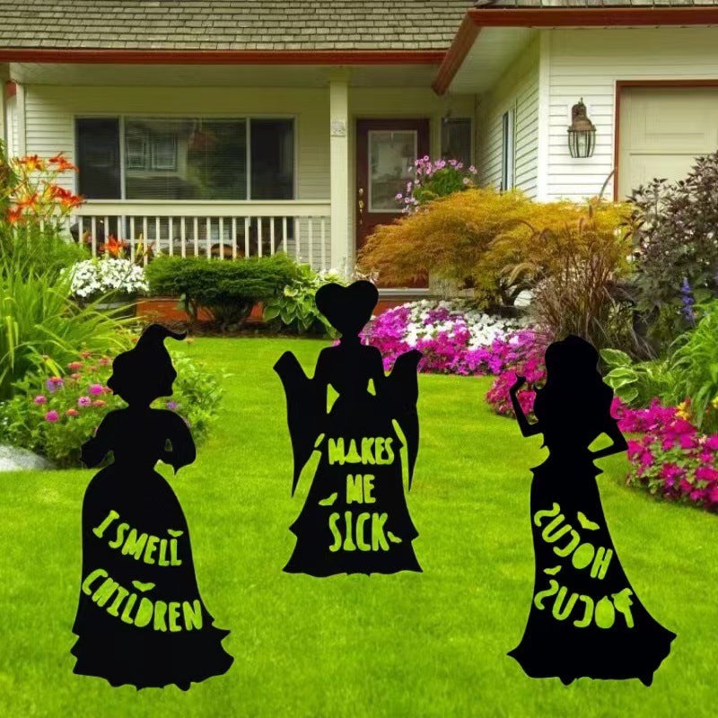 Halloween Witch Inserts Garden Metal Holiday Decorations Ornaments 🇨🇳