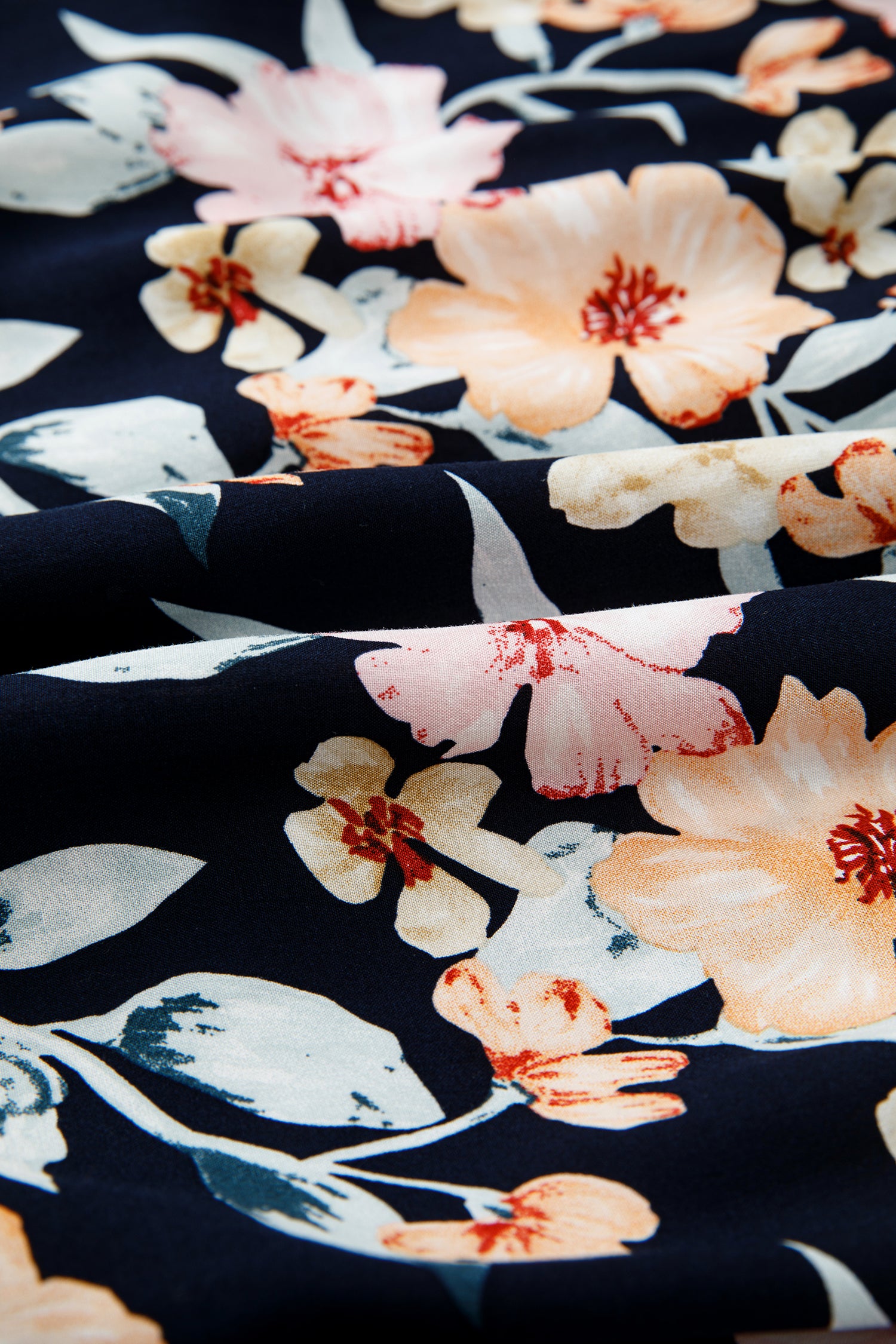 Blue Short Sleeve Smocked Detail High Waist Floral Maxi Dress 🇺🇸