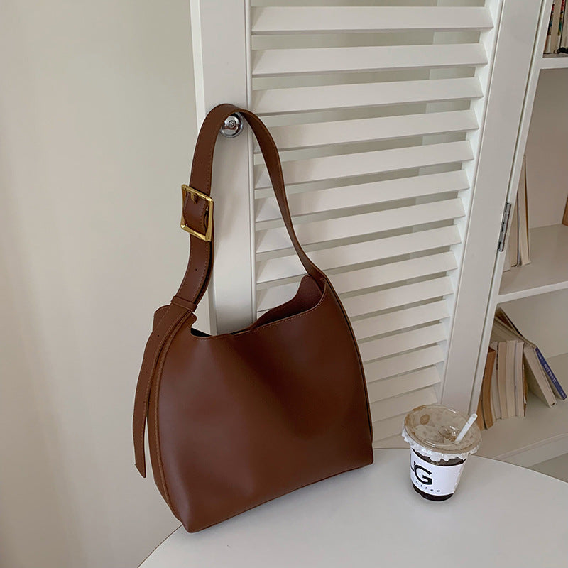 Women's Shoulder Bag Solid Fashion Handbag Crossbody Bag Women's Minimalist PU Leather Bag 🇨🇳
