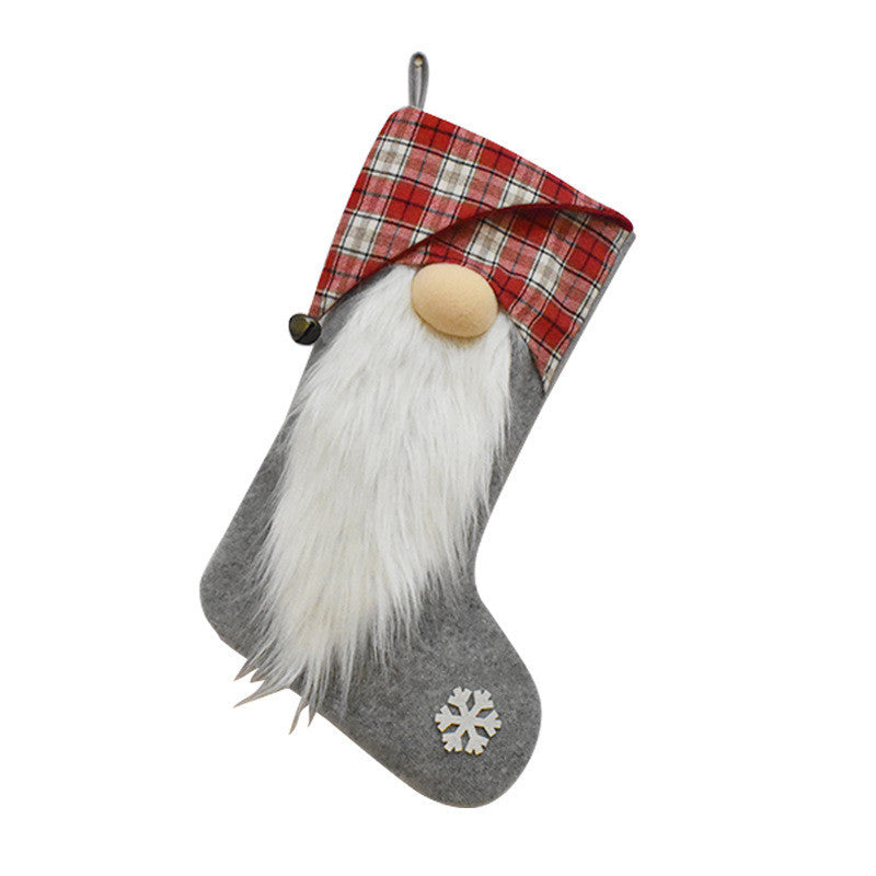 Christmas Stockings Xmas Tree Fireplace Decorative Socks Drop Ornament Candy Bag Gift Holders Hanging Decoration 🇨🇳