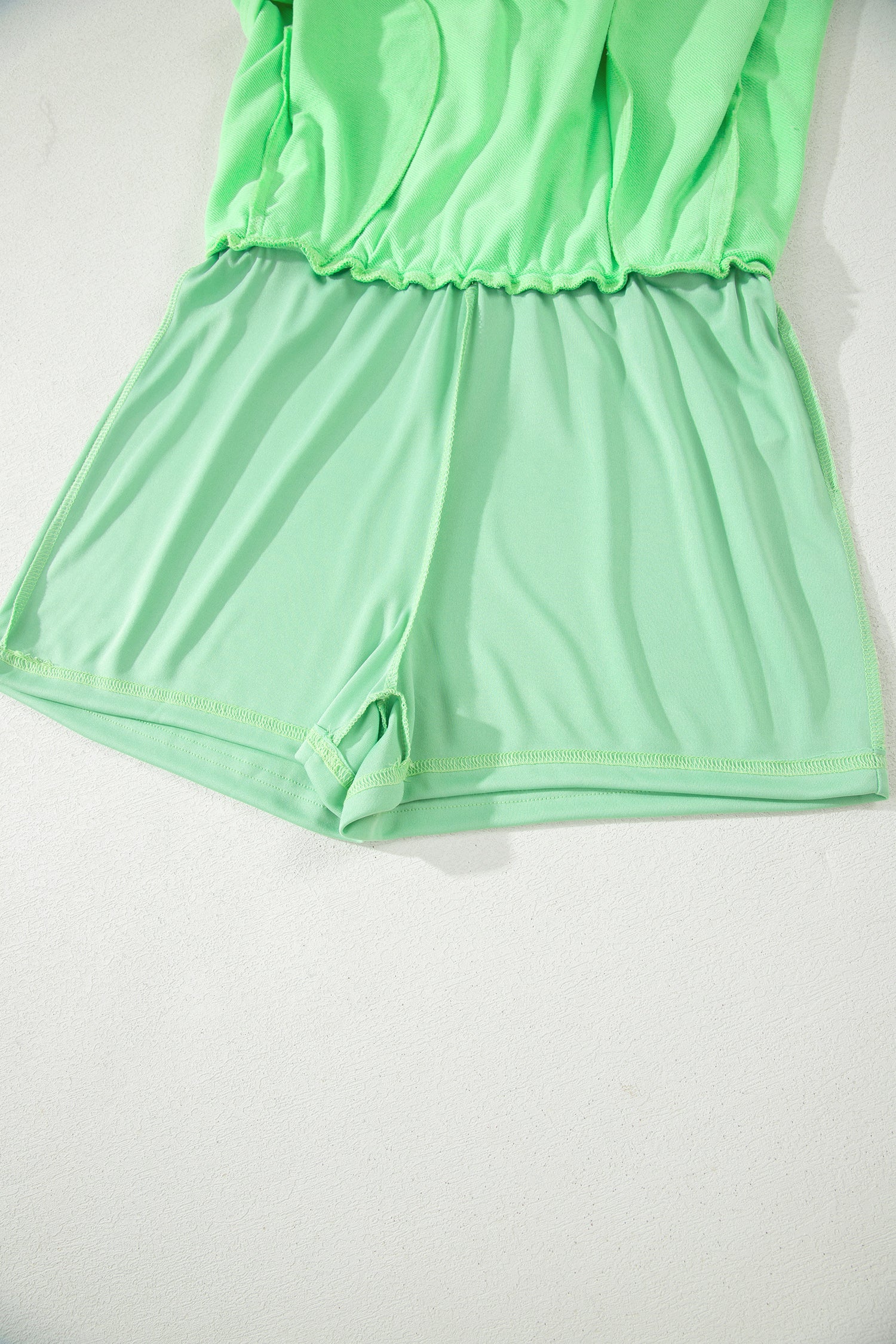 Green Slim Tank Top Elastic Waist Mini Skort 2pcs Outfit 🇺🇸
