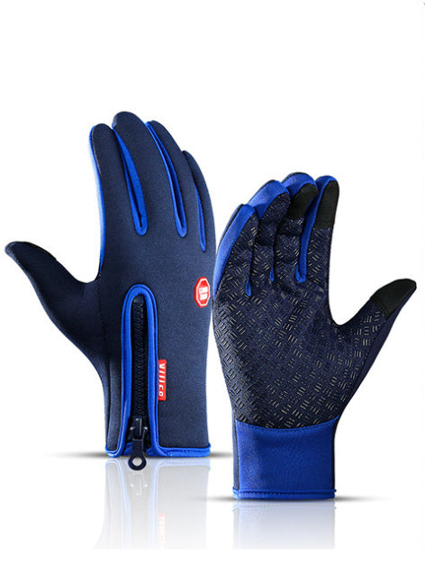 Touch Screen winter Sliding Waterproof Sports Gloves With Fleece 🇨🇳