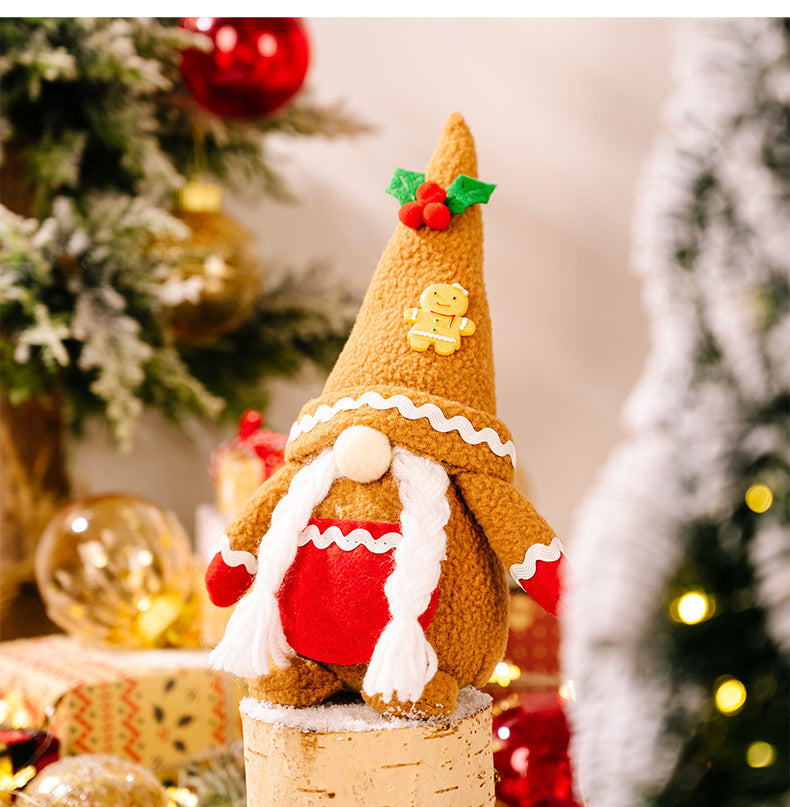 Khaki Gingerbread Man Knitted Doll Ornaments 🇨🇳