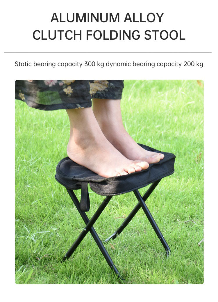 Aluminum alloy outdoor folding portable simple camping handbag stool 🇨🇳