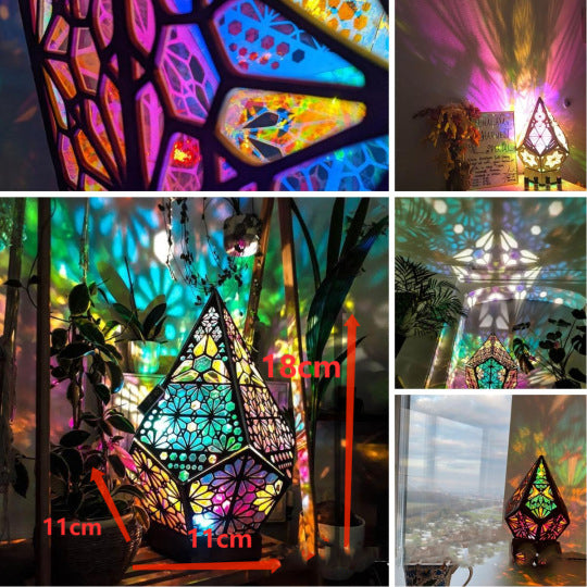 Floor Lamp- Bohemian Light Spot Diamond Light Hollow Bohemian Colorful Lights 🇨🇳