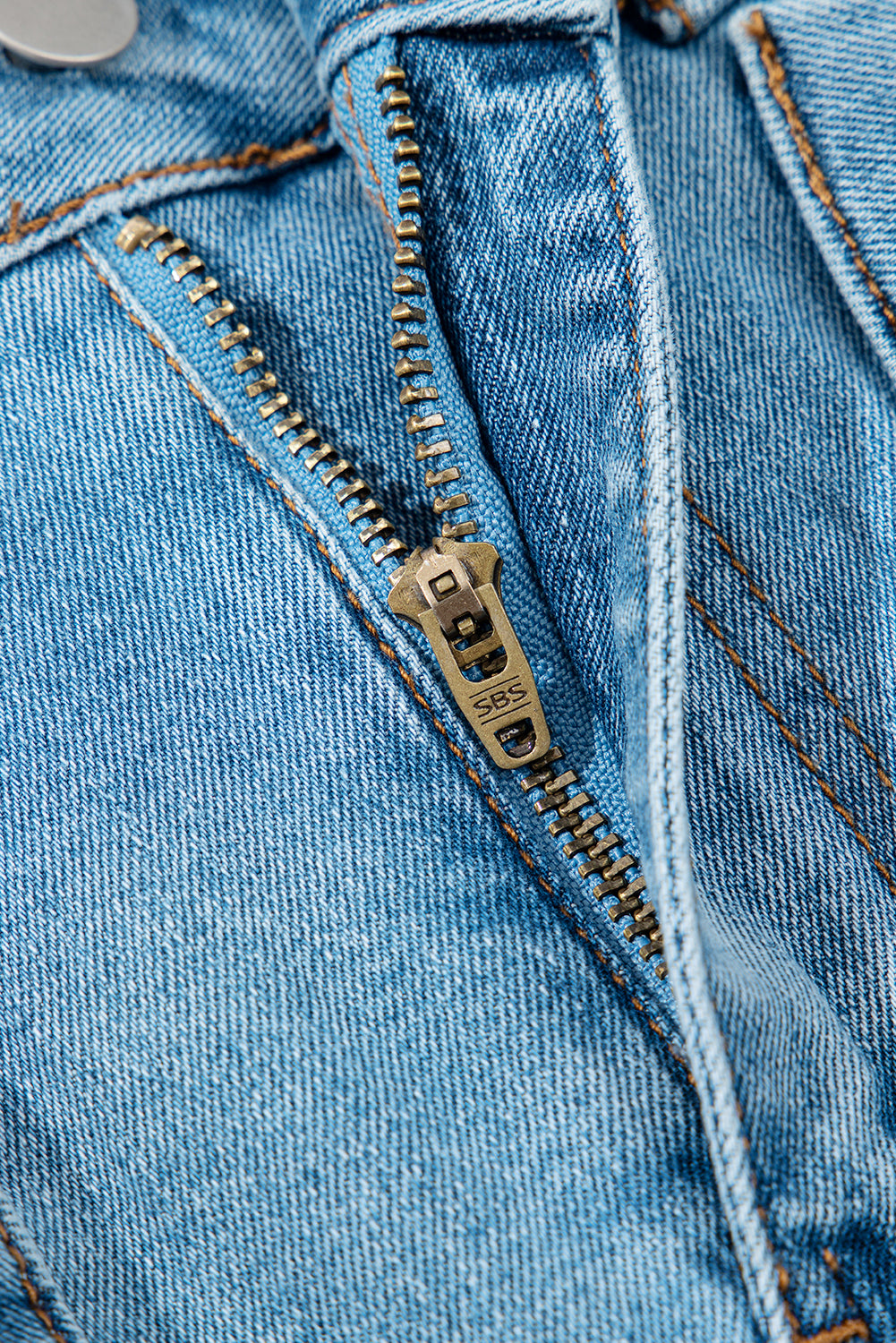 Dusk Blue Acid Wash Bowknot Details High Waist Denim Skirt 🇨🇳