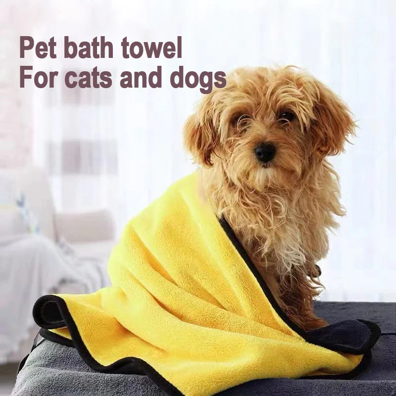 Quick-drying Towels for Pet/Dog/Cat Soft Fiber Towels Water-absorbent Bath Towel Convenient Pet Shop Cleaning Towel Pet Supplies 🇨🇳