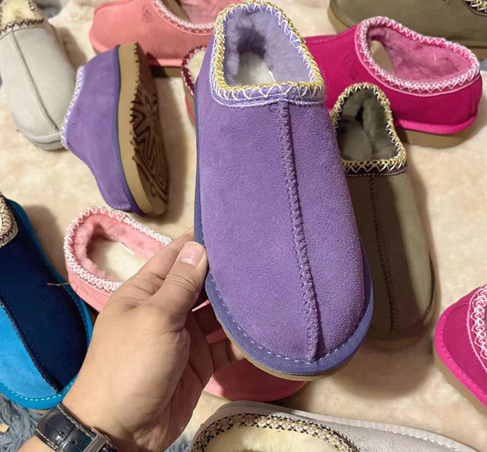 Snow boots low cut short tube flat bottomed casual shoes/slippers 🇨🇳