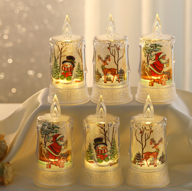 Christmas led electronic candle light Christmas snowman Elk decoration 🇨🇳