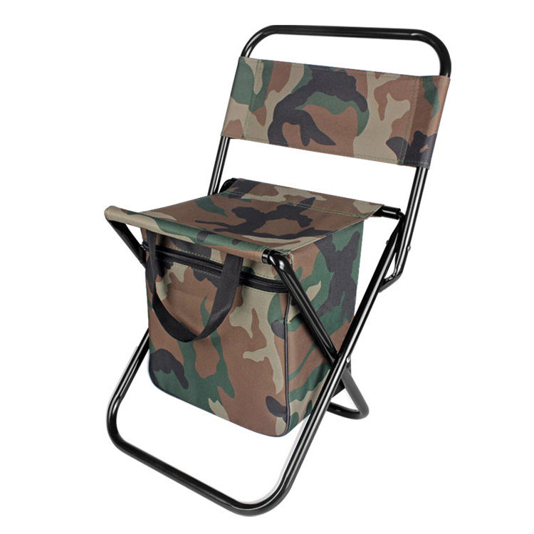 Outdoor Camping Folding Chair with Storage Backrest and Carrying Bag 🇨🇳
