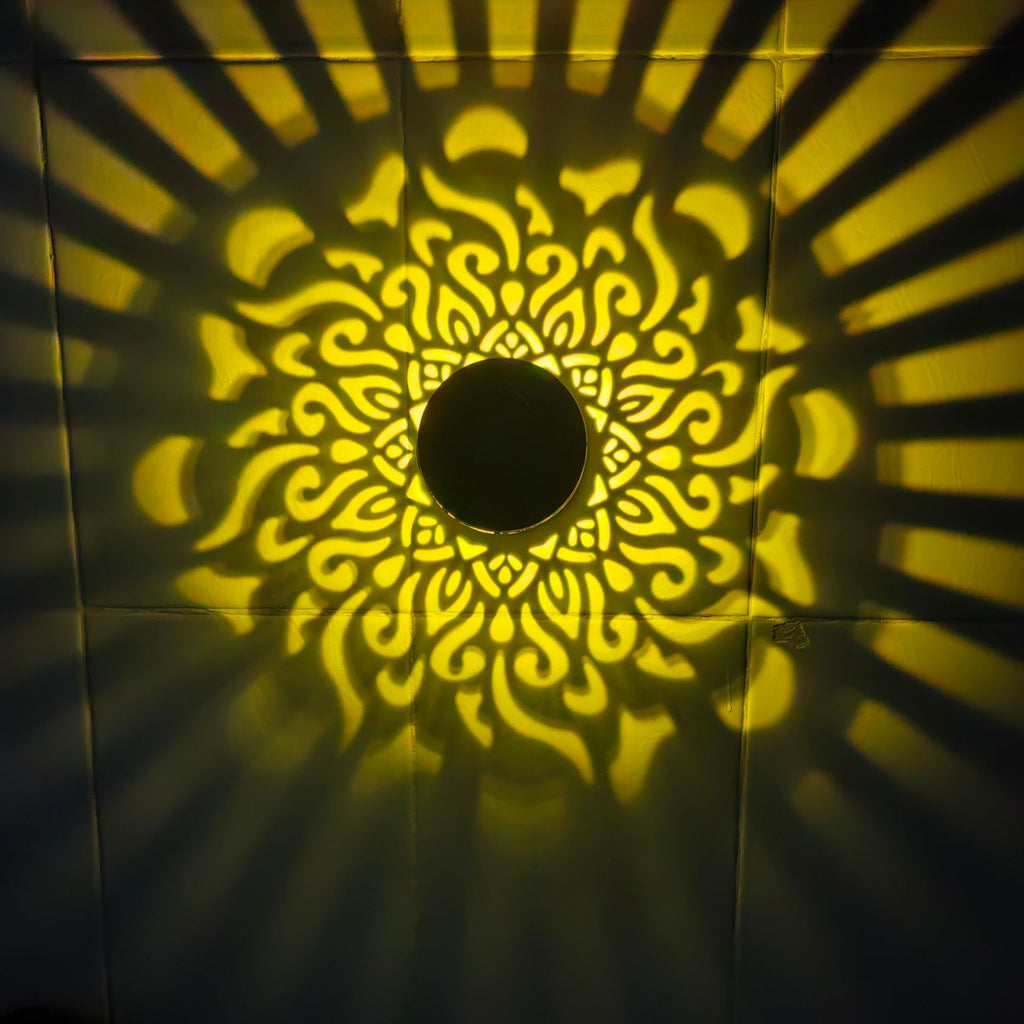 Solar Mandala SUNFLOWER Sunflower Wall Lamp Garden Courtyard. 🇨🇳