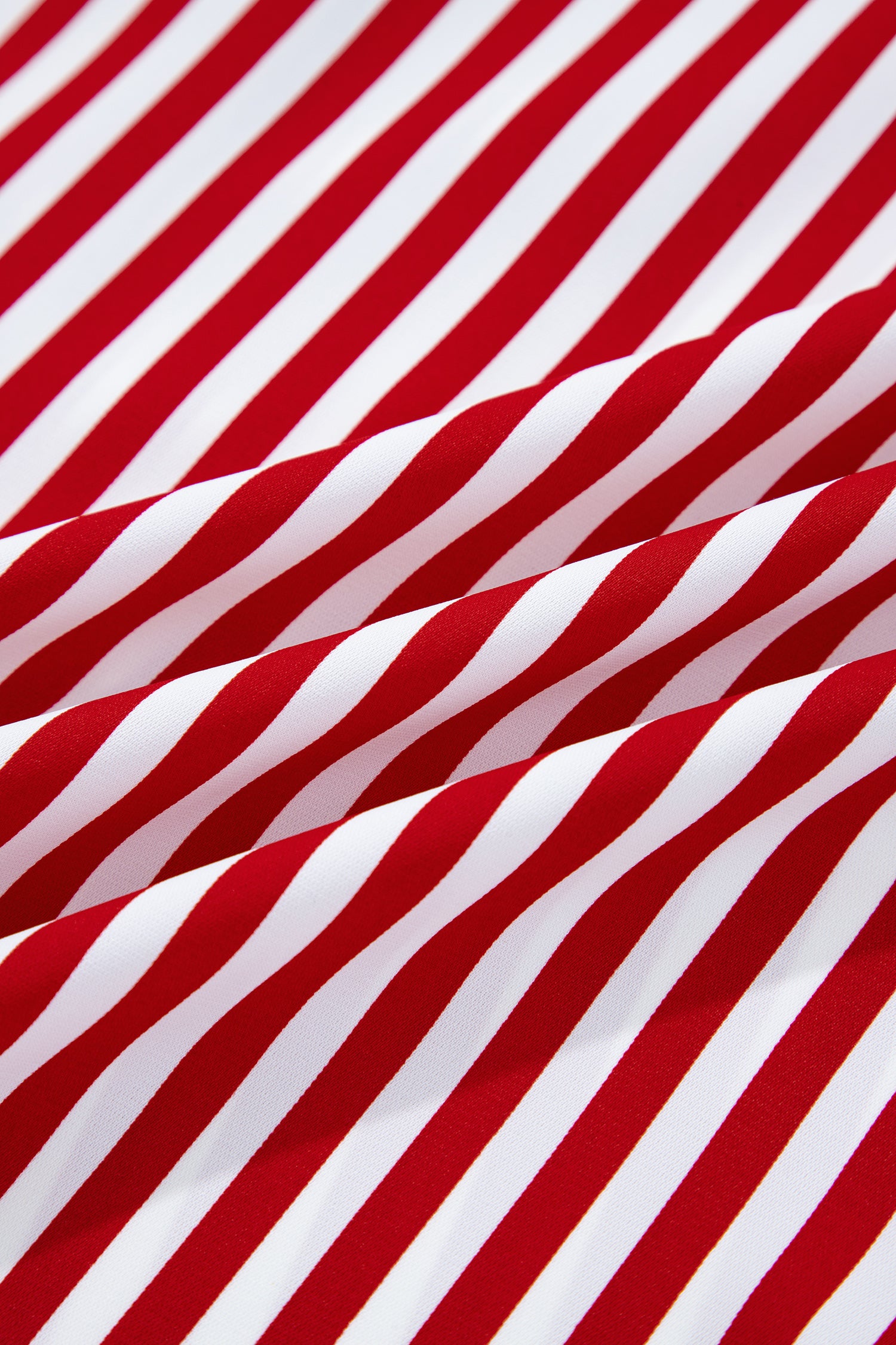 Red Stripe Contrast Velvet Trim Bow Knot Waist 2pcs Pajama Set 🇺🇸